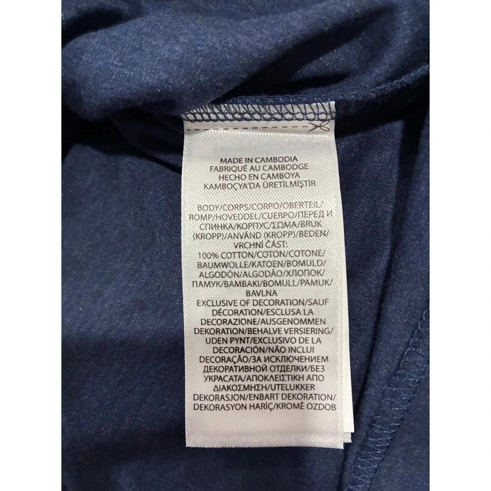 Polo Ralph Lauren Mens Navy Blue Long Sleeve Polo Shirt Classic Fit Large 0765